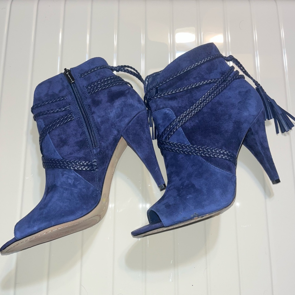 Vince Camuto Peep Toe Braided Booties